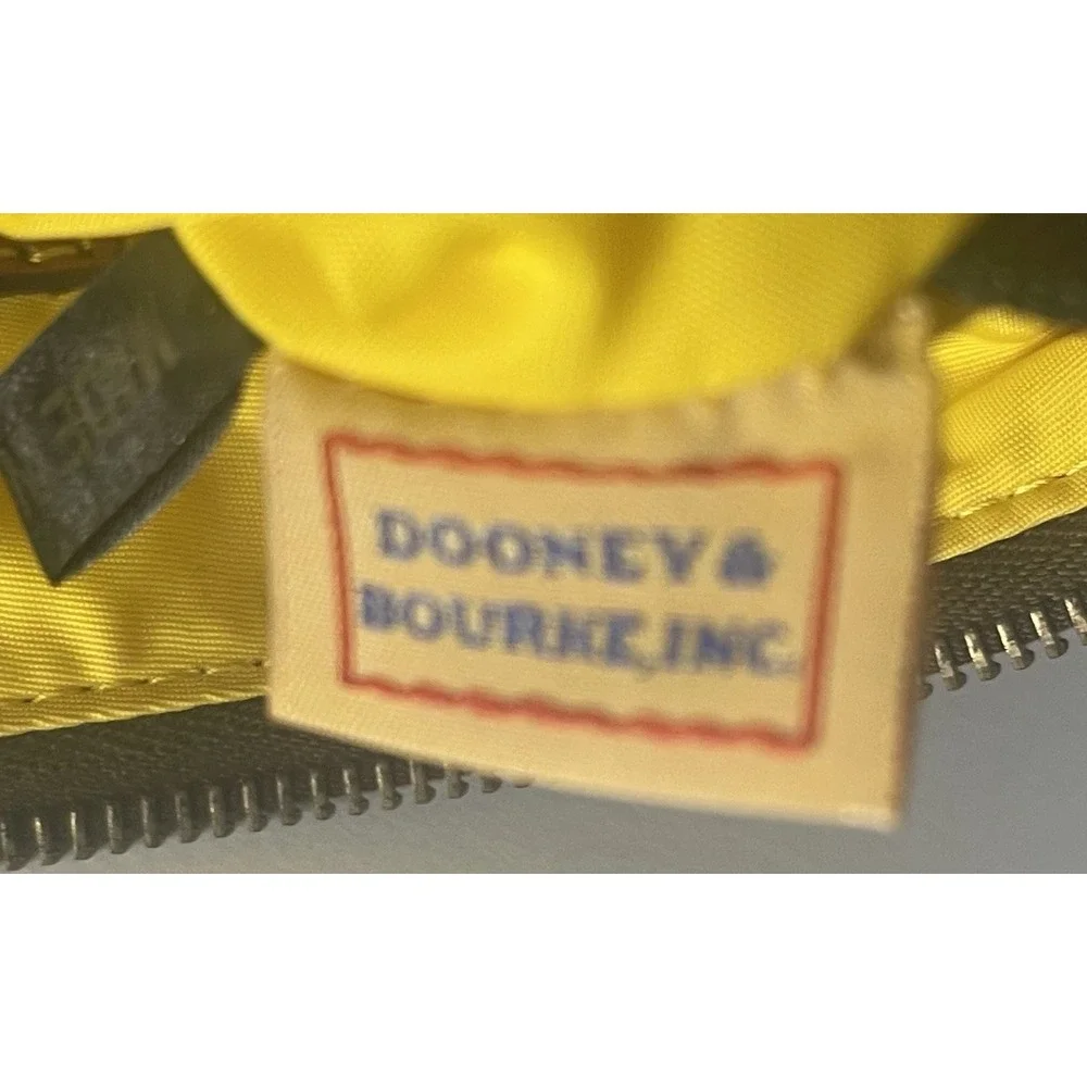 Dooney & Bourke Dillon Blue Nylon Hobo Bag Brown Leather Duck Logo Purse⁠